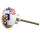 Mustard And Red Tiny Flower Ceramic Drawer Knob Online